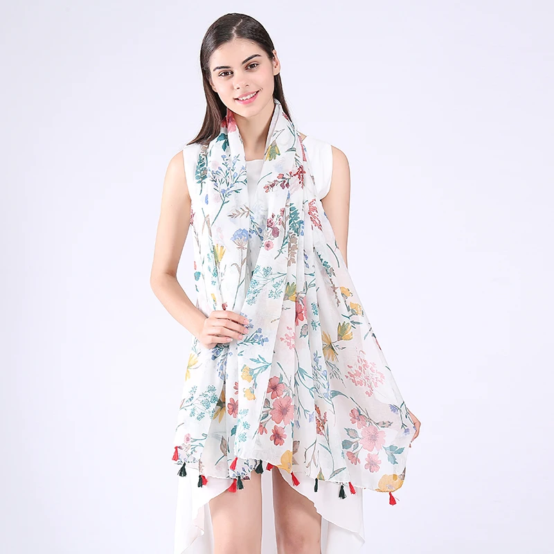 Женский дизайнерский шарф с бахромой Marte & молодых элегантный белый оверсайз