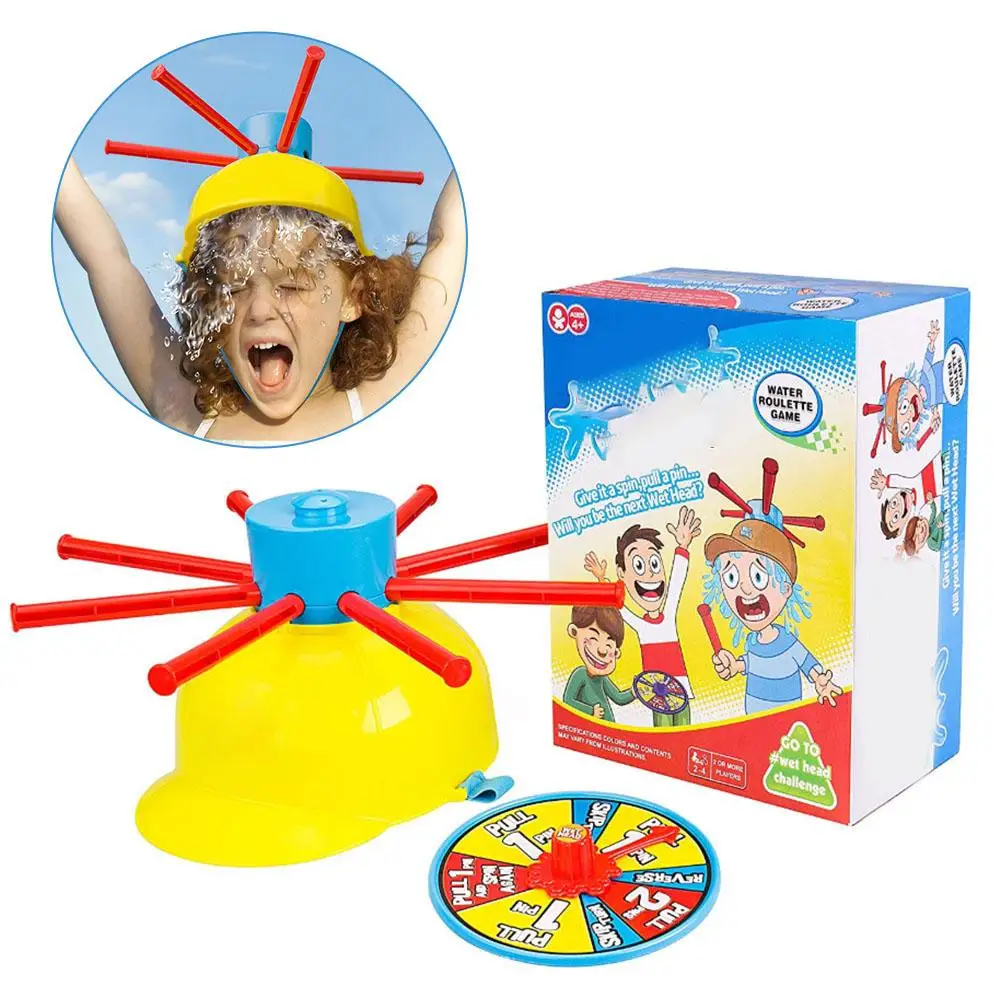 

2019 NEW Wet Head Hat Wet Funny Challenge Head Toys Water Roulette Game Kid Toys Great Game Gags Practical Jokes ON SALE