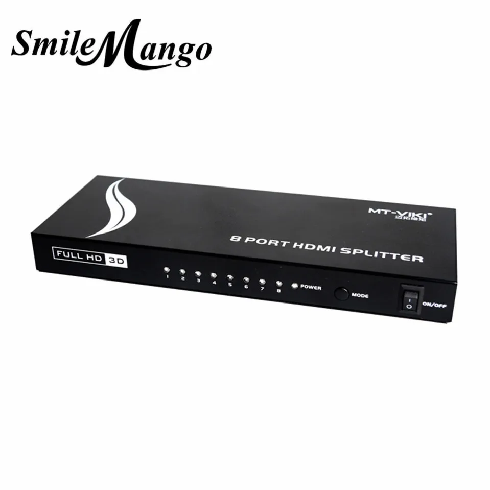 Модернизированный MT-VIKI 8 портовый HDMI разветвитель распределитель видео обмен 1 вход до 8 выход несколько ЖК-монитор синхронизация дисплей MT-SP108m