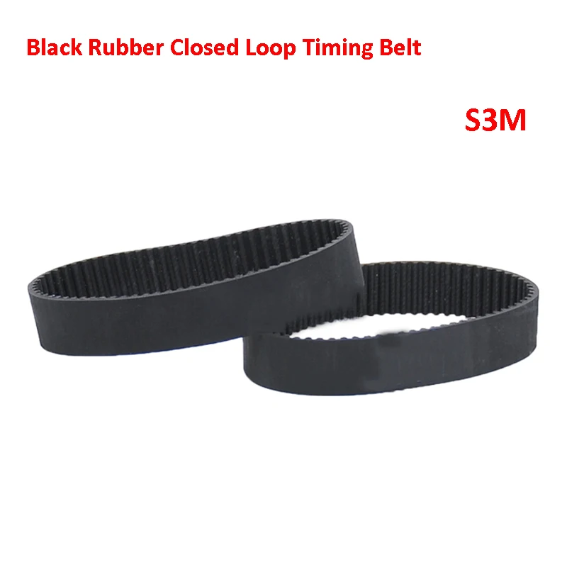 S3M черный резиновый ремень с закрытым контуром синхронный длина 918 924 927 948 999 1005 1056