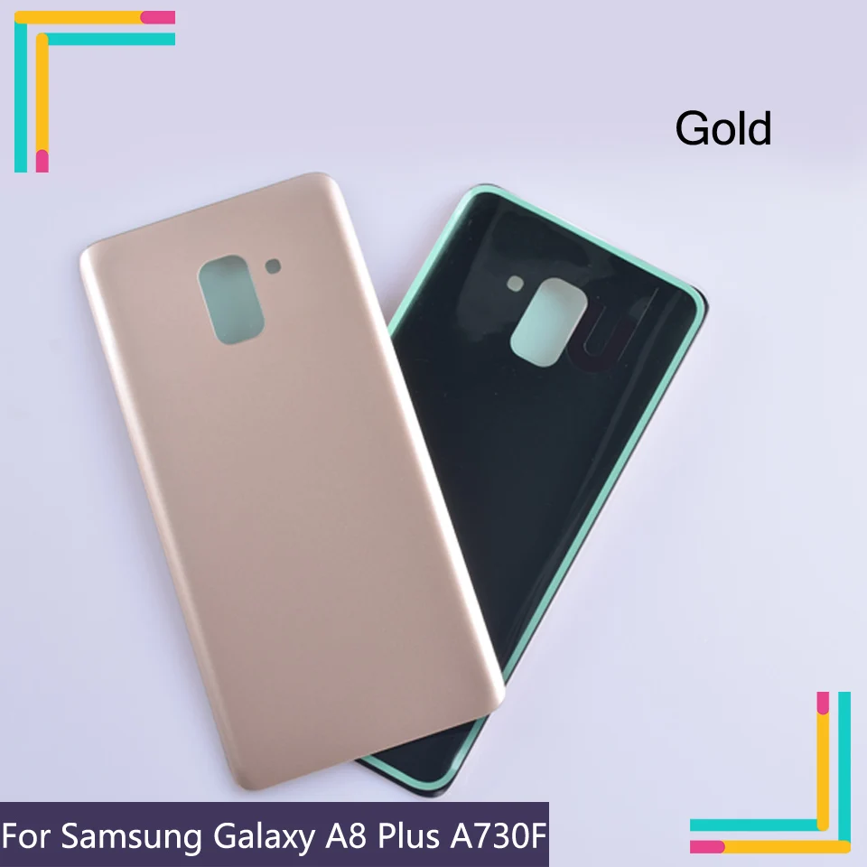 10 шт./лот для Samsung Galaxy A8 + Plus 2018 A730 SM-A730F A730DS A730F Крышка батарейного отсека задняя