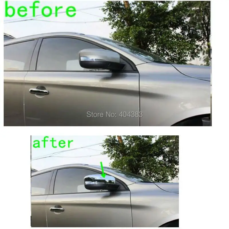 Автомобильные наклейки Хром Стайлинг хром заднего вида для боковой двери