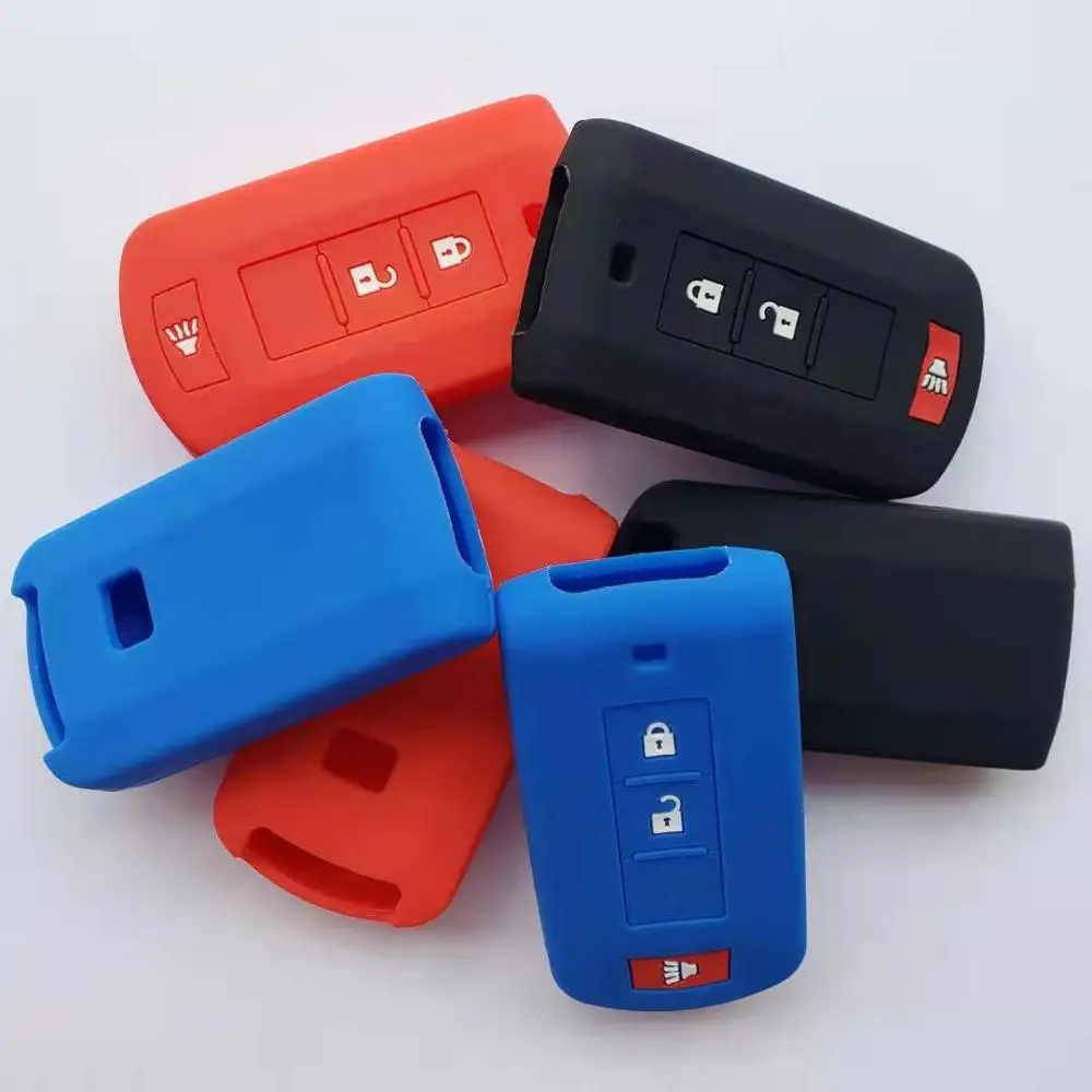 Силиконовый чехол для смарт-ключей Mitsubishi AXR RVR ASX Nativa Pajero Montero Outlander Lancer Sport Remote Fob 3