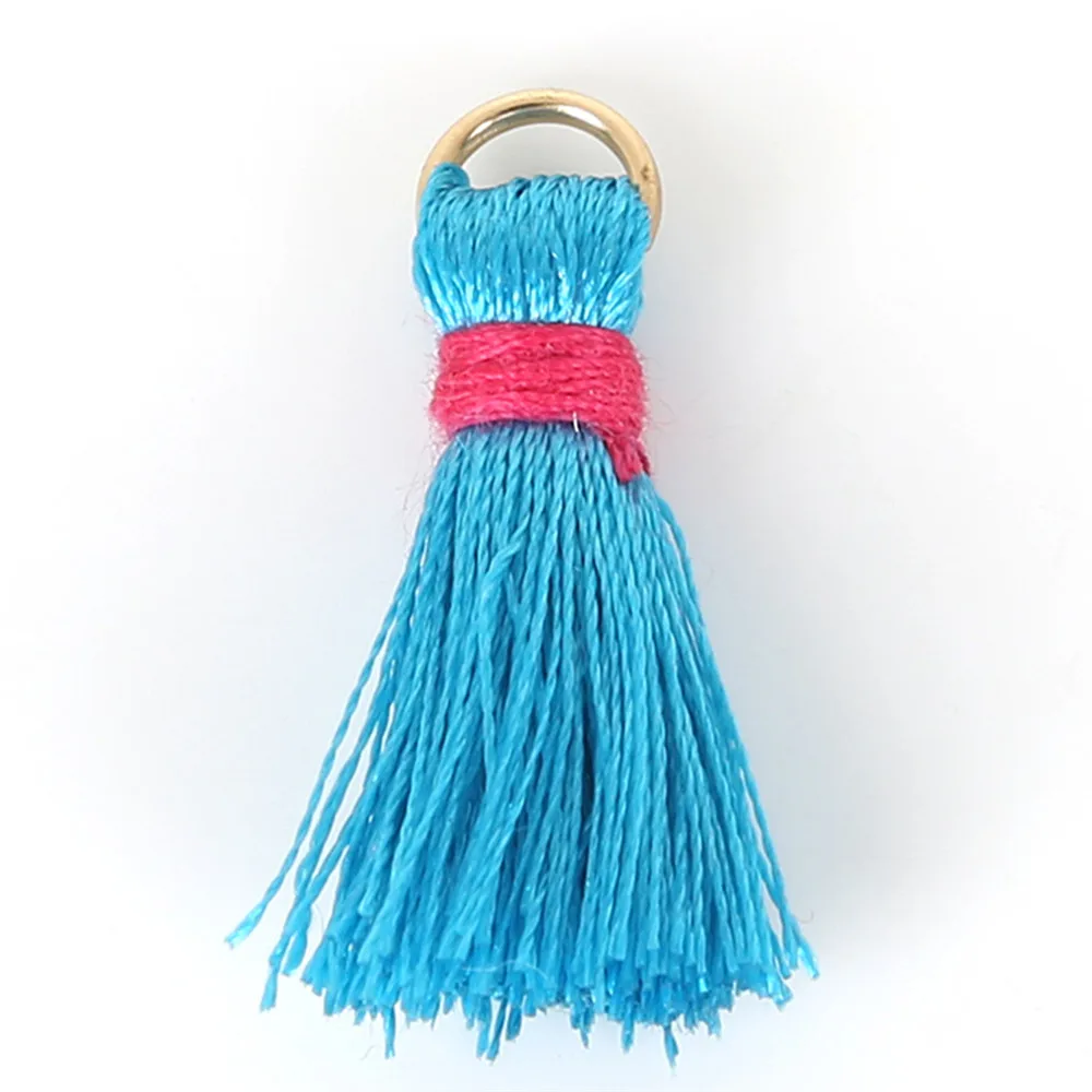 Peacock Blue 20x5 мм 20 шт маленькая мини-кисточка для DIY Подвески для изготовления украшений ожерелье браслет свадебная одежда украшения серьги ручной работы - Цвет: Peacock Blue