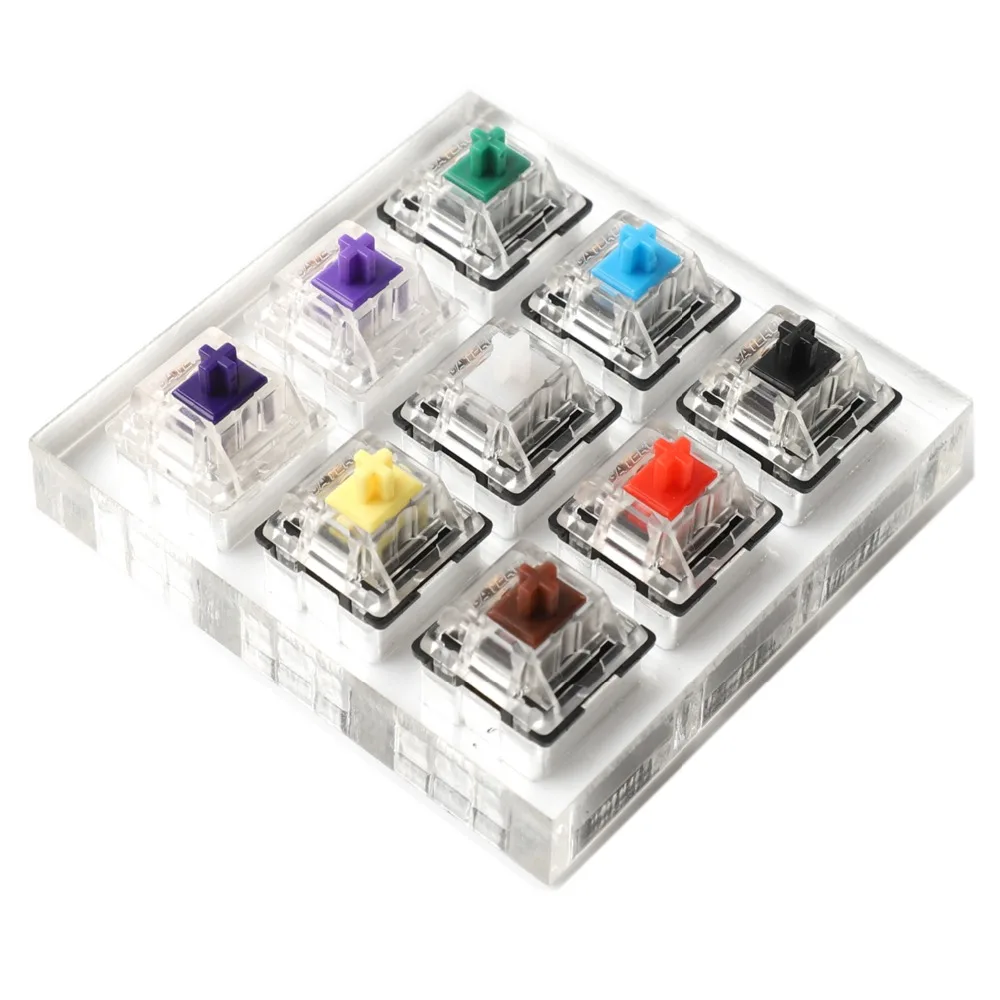 9 ключ Cherry Gateron зеленый прозрачный белый серый прозрачный Zealio фиолетовый Kailh коробка темно-нефритовые переключатели вал тестирование инструмент переключатель тестер
