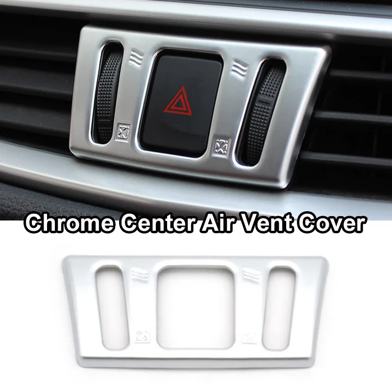 center airvent cover Для Nissan Rogue X-Trail T32 хромированный противотуманный светильник, дверная ручка, переключатель на вентиляционное отверстие, панель, накладка, украшение автомобиля - Цвет: center airvent cover