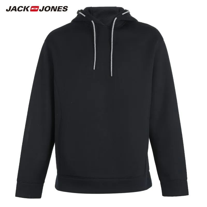 JackJones осень мужской тренд шнурок с Капюшоном Повседневный свободный свитер 218333542