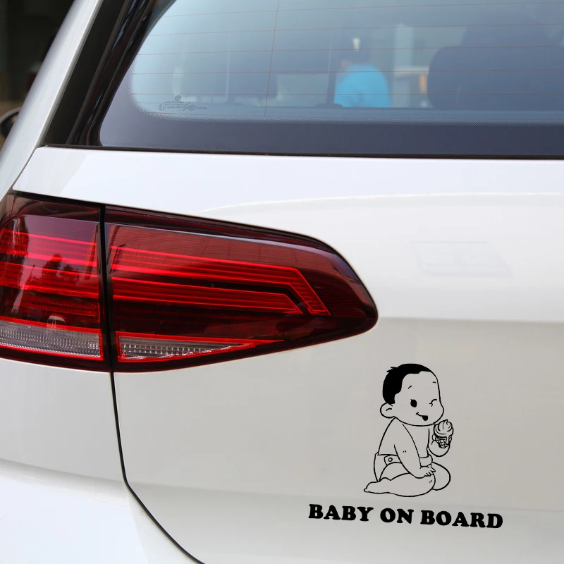 

YJZT 16.4X13.6CM Funny Baby Window Bumper Vinyl Decals BABY ON BOARD Warning Car Sticker C25-0165
