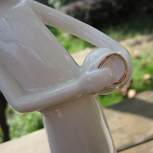 4 шт./компл. белый цвет керамический ангел леди торт Топпер свадебный душ Девушки