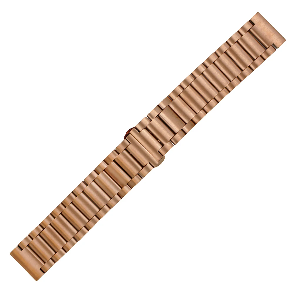 Stainless Steel Watch Band 22mm for Asus ZenWatch 1 2 Men WI500Q WI501Q Butterfly Buckle Strap Quick Release Belt Bracelet Black