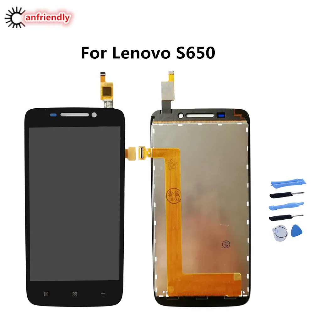 Pantalla t&aacute;ctil de 4,7 "para Lenovo S650, montaje de digitalizador de repuesto para Lenovo S650 S 650, piezas de reparaci&oacute;n de tel&eacute;fono m&oacute;vil-0