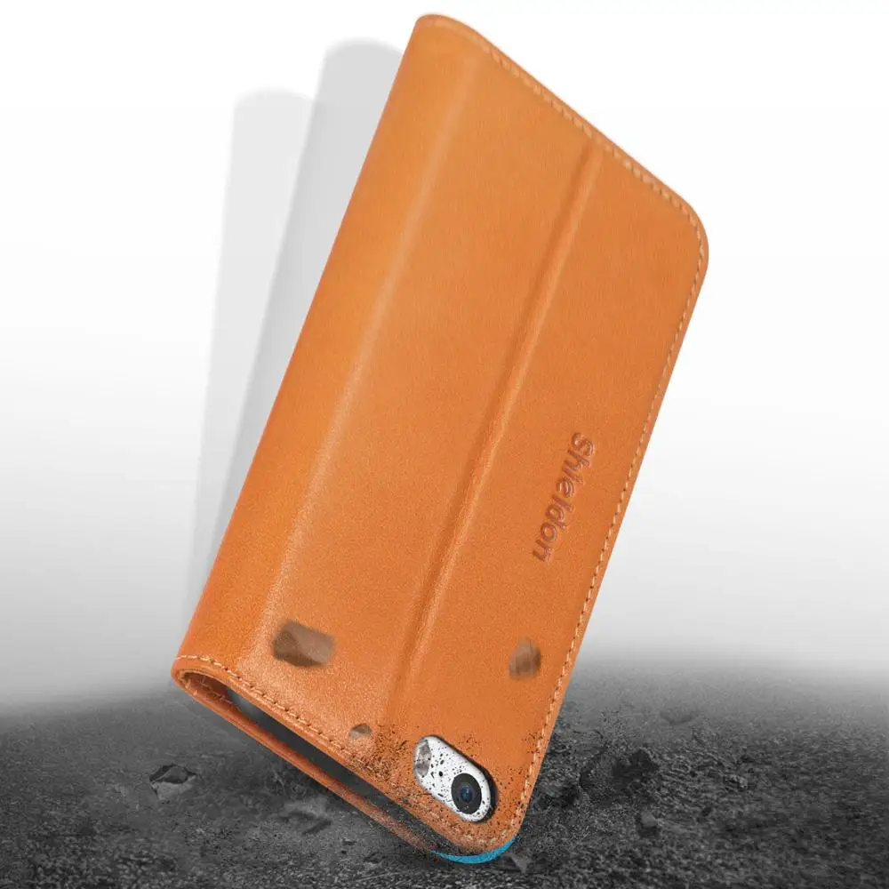 Чехол бумажник SHIELDON для iPhone 5/5s/se【натуральная кожа ID Holder【Card Слоты kickstand【card
