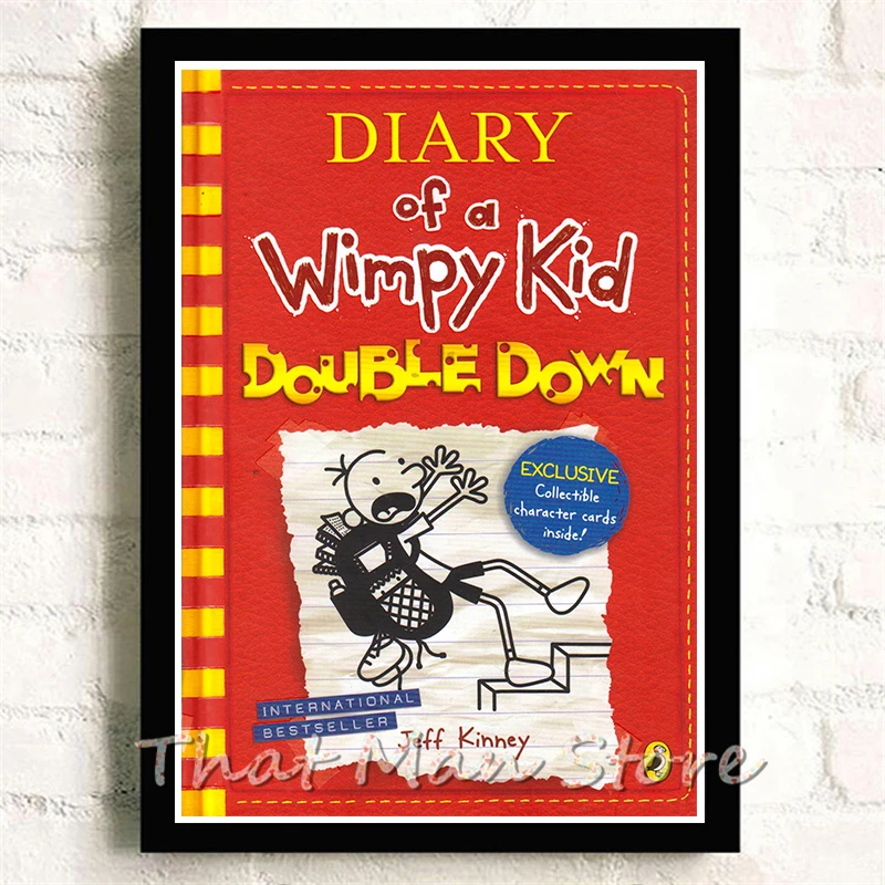Дневник Wimpy, Детские плакаты, белые картонные принты, наклейки на стену, украшение дома, современный стиль, домашний художественный бренд