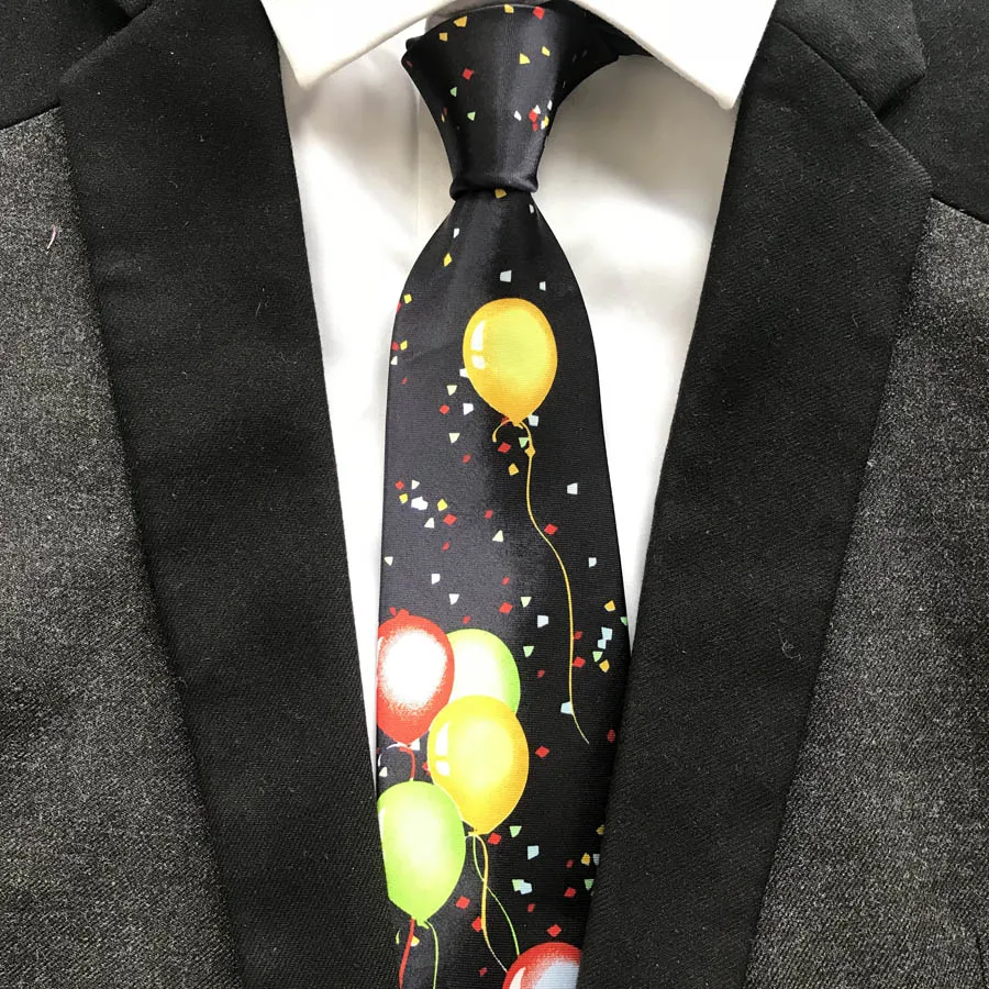 Модный мужской галстук на день рождения Уникальные галстуки с принтом воздушным