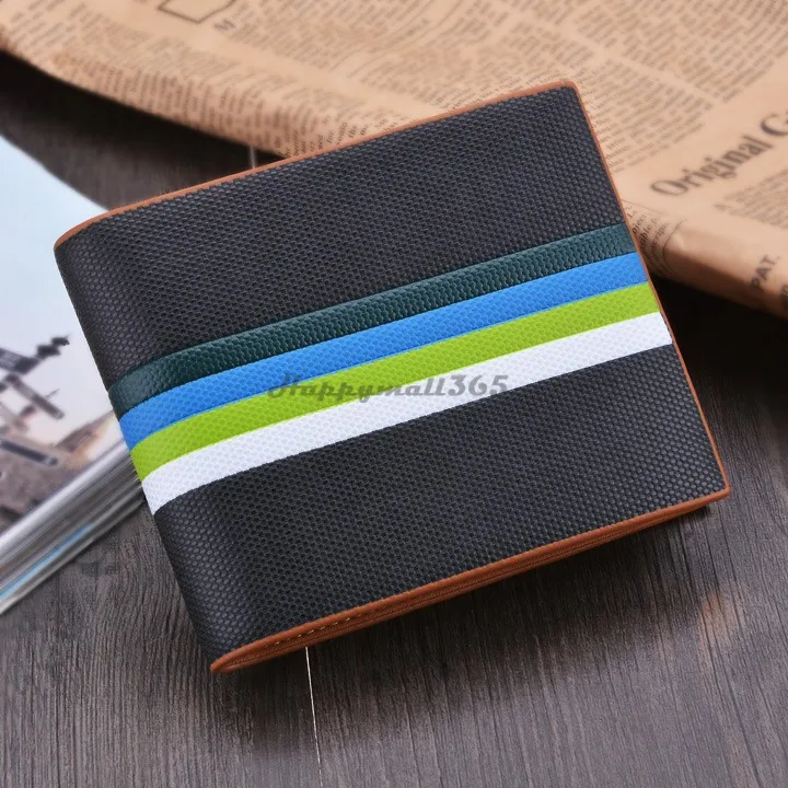 Free Shipping Synthetic Leather Men Wallet Purse 2014 New Design Short Wallets Fashion Slim B14 | Багаж и сумки