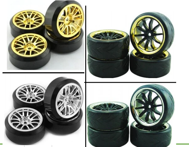 4 шт. 1/10 на дороге автомобиль Жесткий RC дрейф шины и обод колеса HPI RS4 Спорт 3 SUBARU BRZ