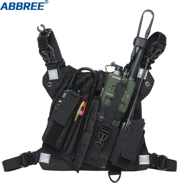 ABBREE радио нагрудный спереди обновления Чехол сумка для Baofeng UV-5R UV-82 UV-9R BF-888S TYT Motorola иди и болтай Walkie Talkie - Цвет: PT-09 Plus