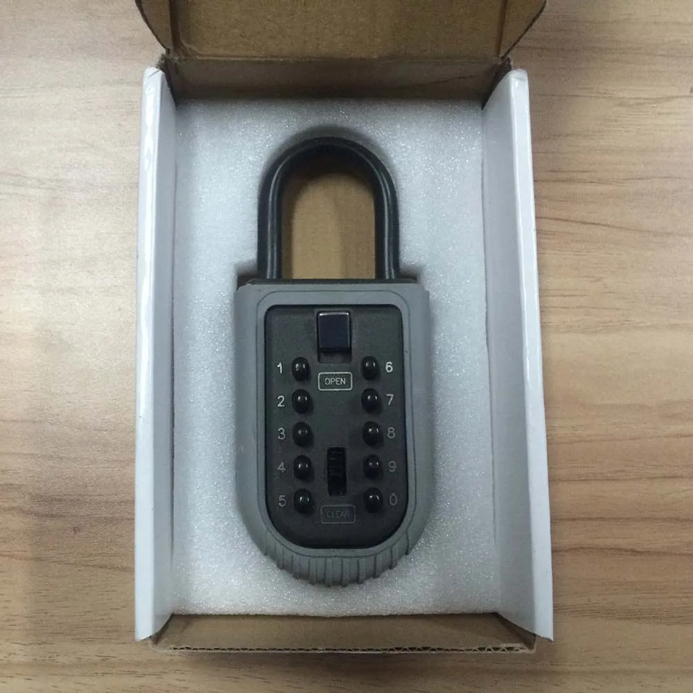 Металлическая настенная коробка для хранения ключей сейф с замком и крепежными