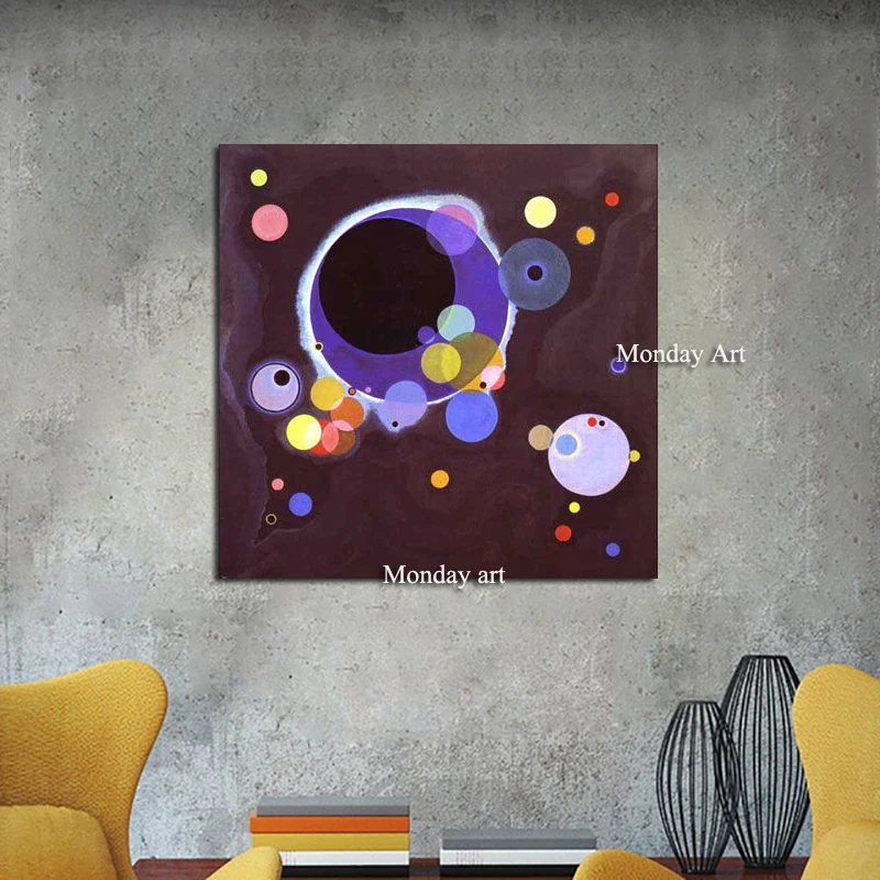 Высококачественный художественный плакат Wassily Kandinsky 100% ручная роспись постер