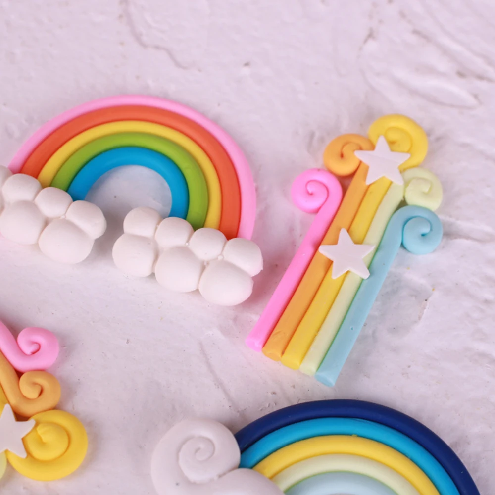 DIY Радужное Облако декор для выпечки торта Топпер орнамент красочные радужные