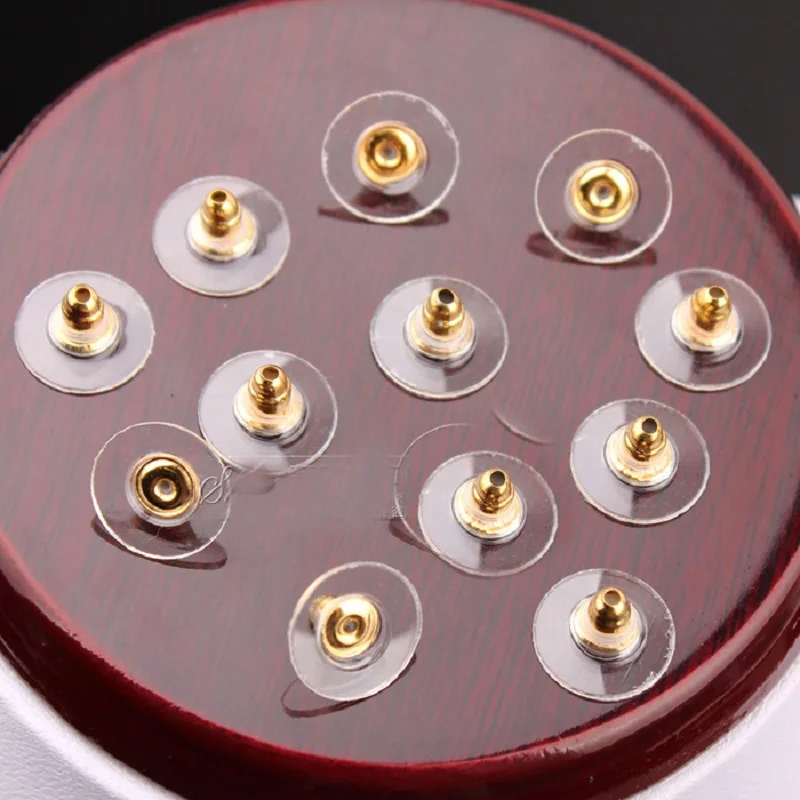 100 шт./лот миниатюрные серьги модные ювелирные аксессуары Резиновые Круглые