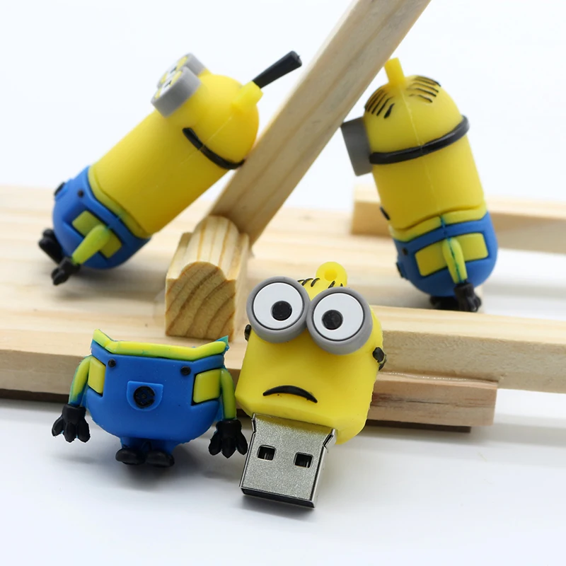 Retobo Usb 2,0, USB флешка, 32 ГБ, флеш-накопитель, 64 ГБ, последняя новинка, Миньоны, милый смайлик, 4 ГБ, 8 ГБ, 16 ГБ, мультяшный, Мини, портативный, водонепроницаемый