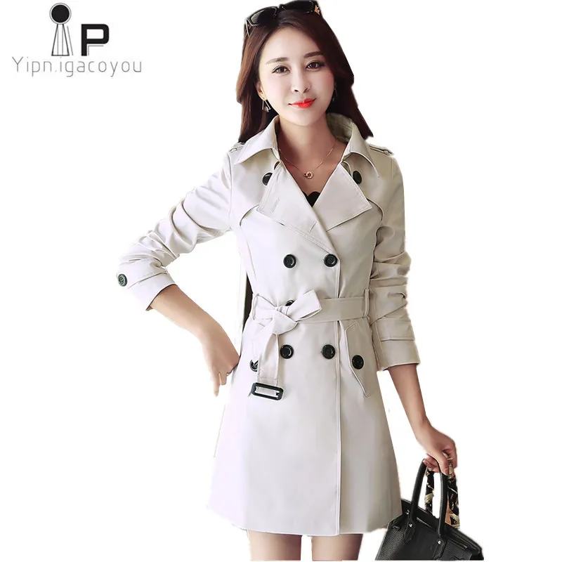 Модная женская ветровка 2019 весна осень Женское пальто плюс размер Корея Женский