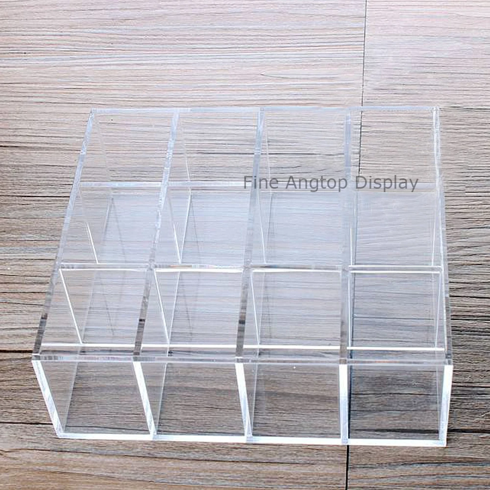 Acrylic cosmetic lipstick organizer tray jewelry display stand holder 12 Spaces
