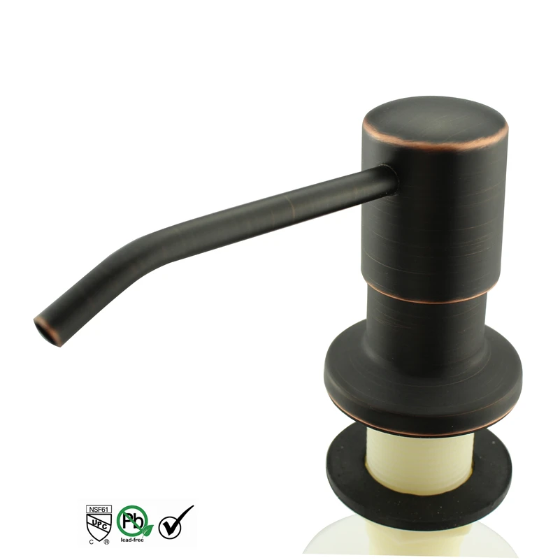 Встроенный Бронзовый дозатор жидкого мыла с масляным напылением 304 бутылка 17