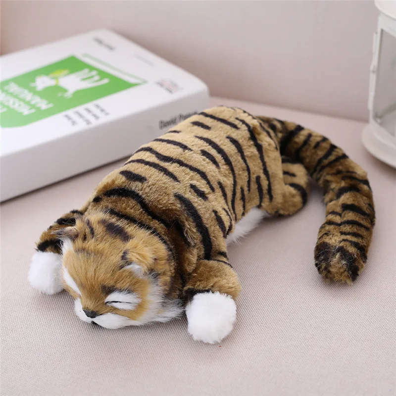 Забавная игрушка кошка 40 см имитация кота электрическая плюшевая кукла из