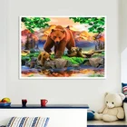 Алмазная вышивка 5d с медведем, алмазная вышивка, мозаика, украшение для дома