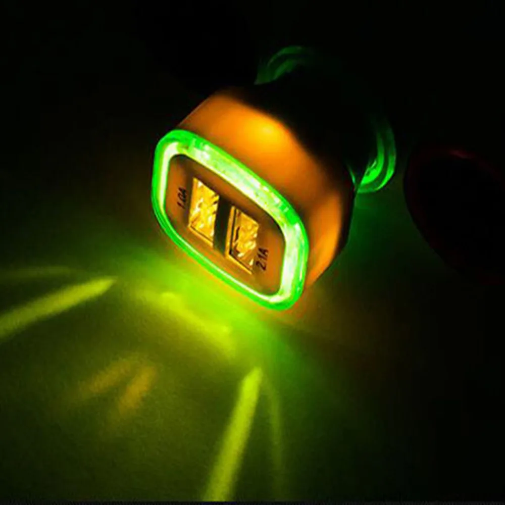 Новое поступление автомобильное зарядное устройство со светодиодной подсветкой