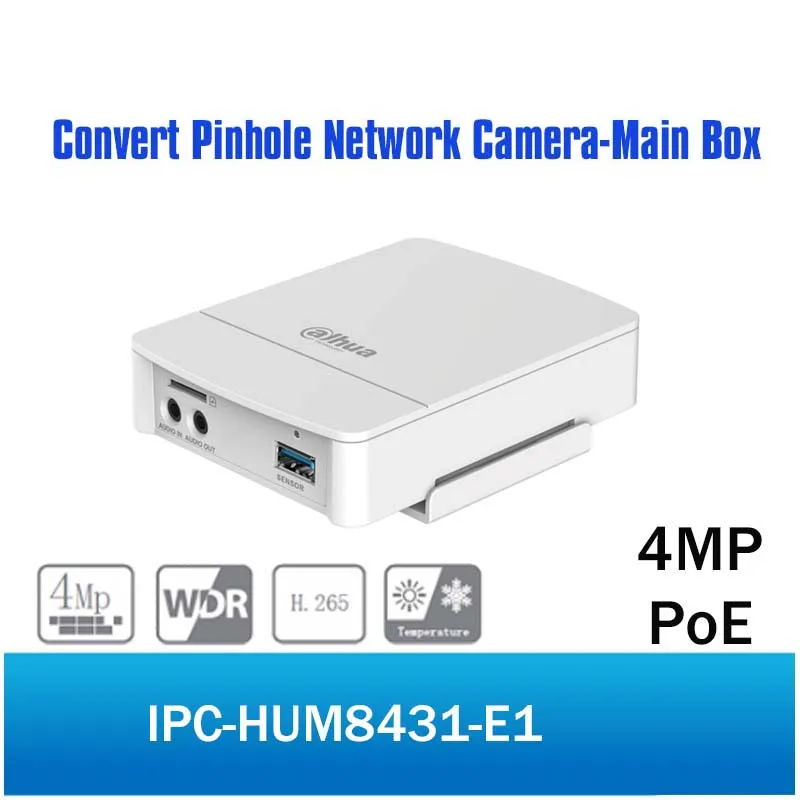 DH IPC HUM8431 E1 4MP Poe скрытый Pinhole Камера Основной блок H.265 Поддержка интеллектуального