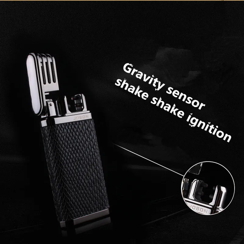 Новинка 2018 кожаная USB зажигалка с подзарядкой электронная лампа двойной дугой