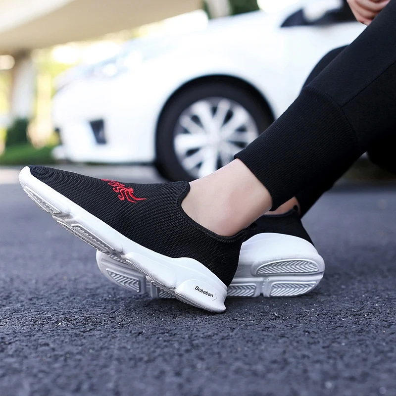 Waysoyway кроссовки для Для мужчин Обувь с дышащей сеткой Спорт тапки Lightweight Lace-Up Sneaker