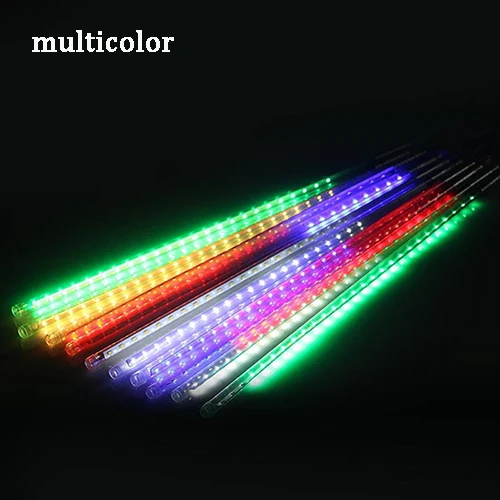 multicolor Метеоритный Дождь 8 трубок светодиодный светильник 20 см 30 см 50 см наружная Водонепроницаемая гирлянда для рождественской свадебной вечеринки декор AC 220 В - Испускаемый цвет: multicolor