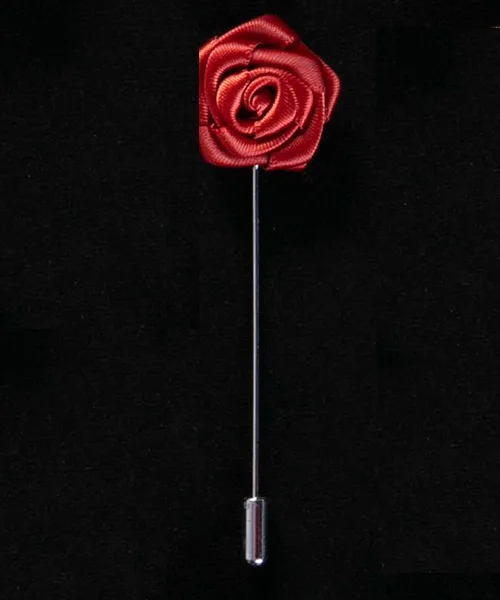 No.11 lapel pin 19 цветов, брошь для костюма, булавки, броши для мужчин, для свадьбы, ручная работа, лента, цветок розы, на лацкане, брошь на кнопке, палочка, цветок, Мужская брошь - Окраска металла: No.11 lapel pin