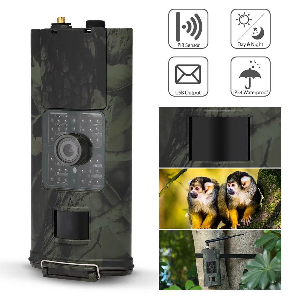 16MP 1080P 2/3g SMS GSM Trail Камера охоты Камера наружная дикая природа скаутская Камера с PIR Сенсор инфракрасный Ночное видение