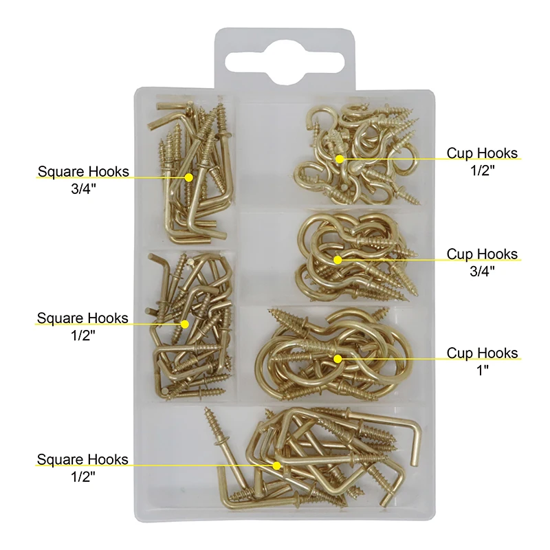 Комплект крючков для стаканов и квадратных 85 шт.|cup hooks|brass cup hookshook kit |