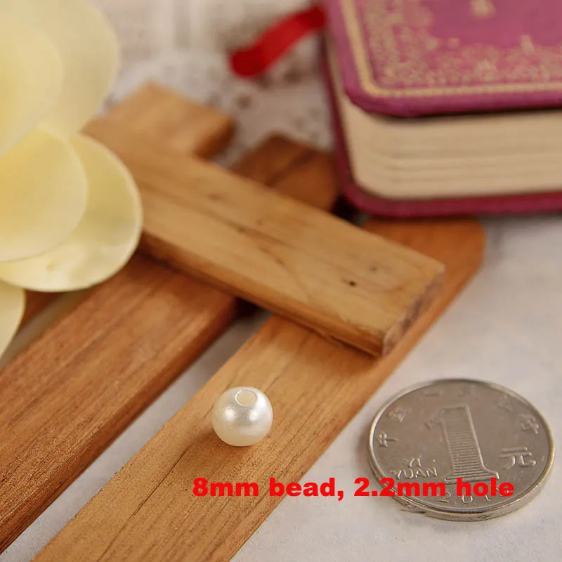 200 шт. цвета: белый/бежевый Цвет искусственный жемчуг бусины 4/5/6/8/10 мм прямой с большими отверстиями, кулоны А-свободные бусины для бижутерии, материал для рукоделия Бисер поиска