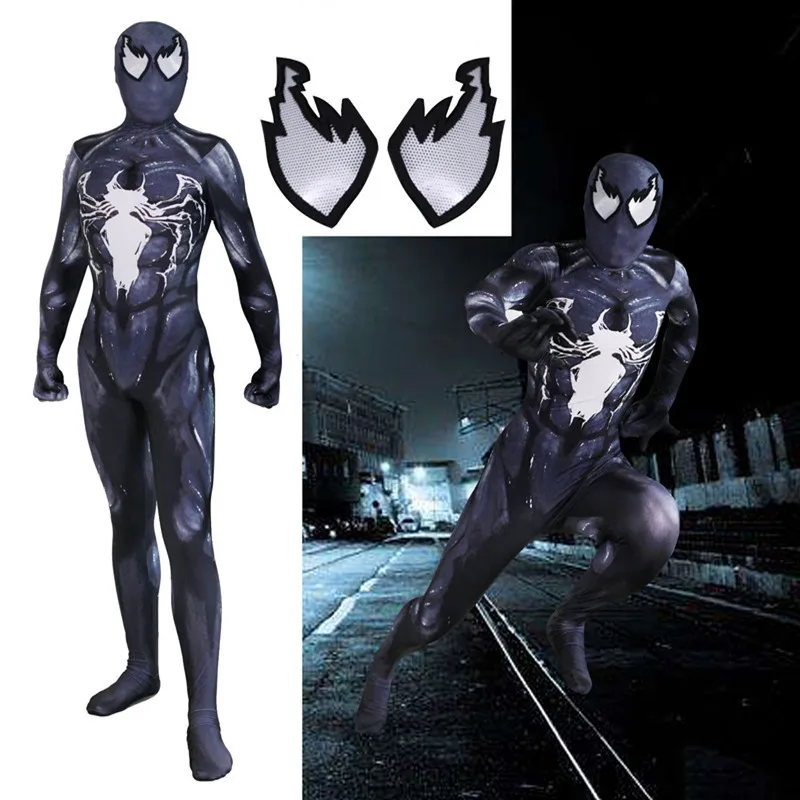 Новый костюм Человека паука Venom Symbiote Super Hero для костюмированной вечеринки