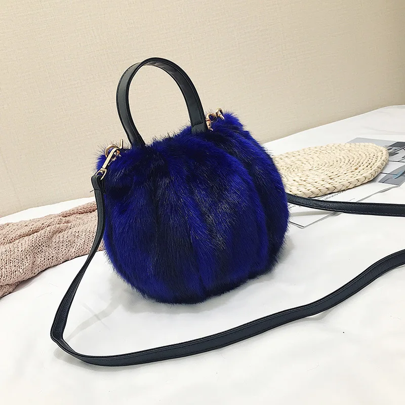 Navy Blue Новинка, меховые сумки через плечо для женщин, роскошные сумки, дизайнерские, известный бренд, Bolsa Feminina, сумка на плечо, женская сумка, основная,, кошельки - Цвет: Navy Blue