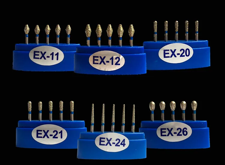 Фото 100 шт./компл. Dental Diamond burs FG EX series EX-11, EX-12, EX-20, EX-21, технические характеристики №1