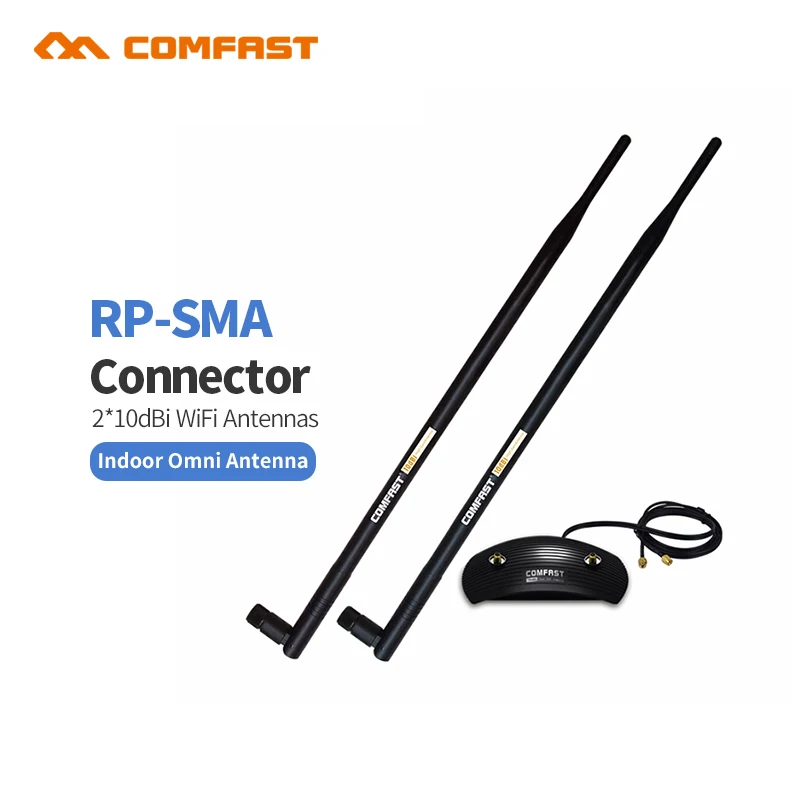 Comfast CF-ANT2410DA 2.4 ГГц 802.11b/g Г 10DBI крытый БЕСПРОВОДНОЙ WI-FI АНТЕННА BOOSTER WLAN RP-SMA Для
