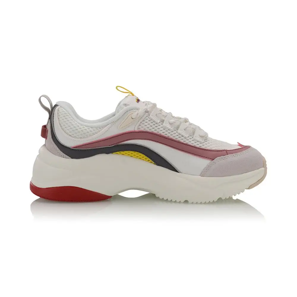 Женские кроссовки для фитнеса Li Ning удобные в стиле ретро с подкладкой активного