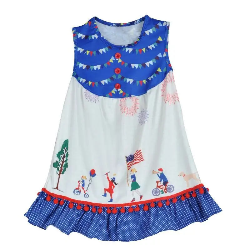 Conice/милое платье для маленьких девочек детская одежда без рукавов с рисунком