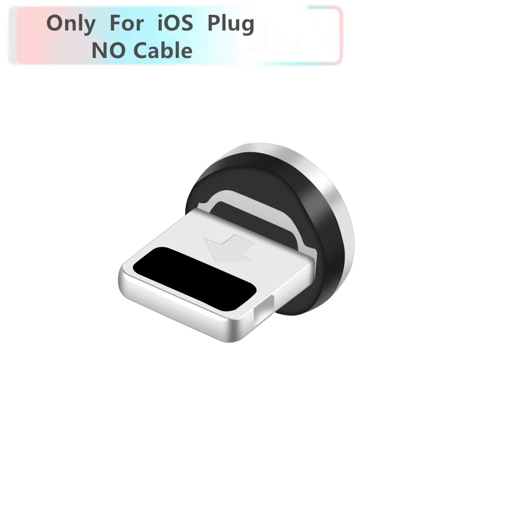 Only for iPhone Plug Олаф Магнитный кабель плетеный светодиодный Micro USB type C Магнитный usb кабель для зарядки Apple iphone X 7 8 6 Xs Max XR samsung s9 шнур - Цвет: Only for iPhone Plug