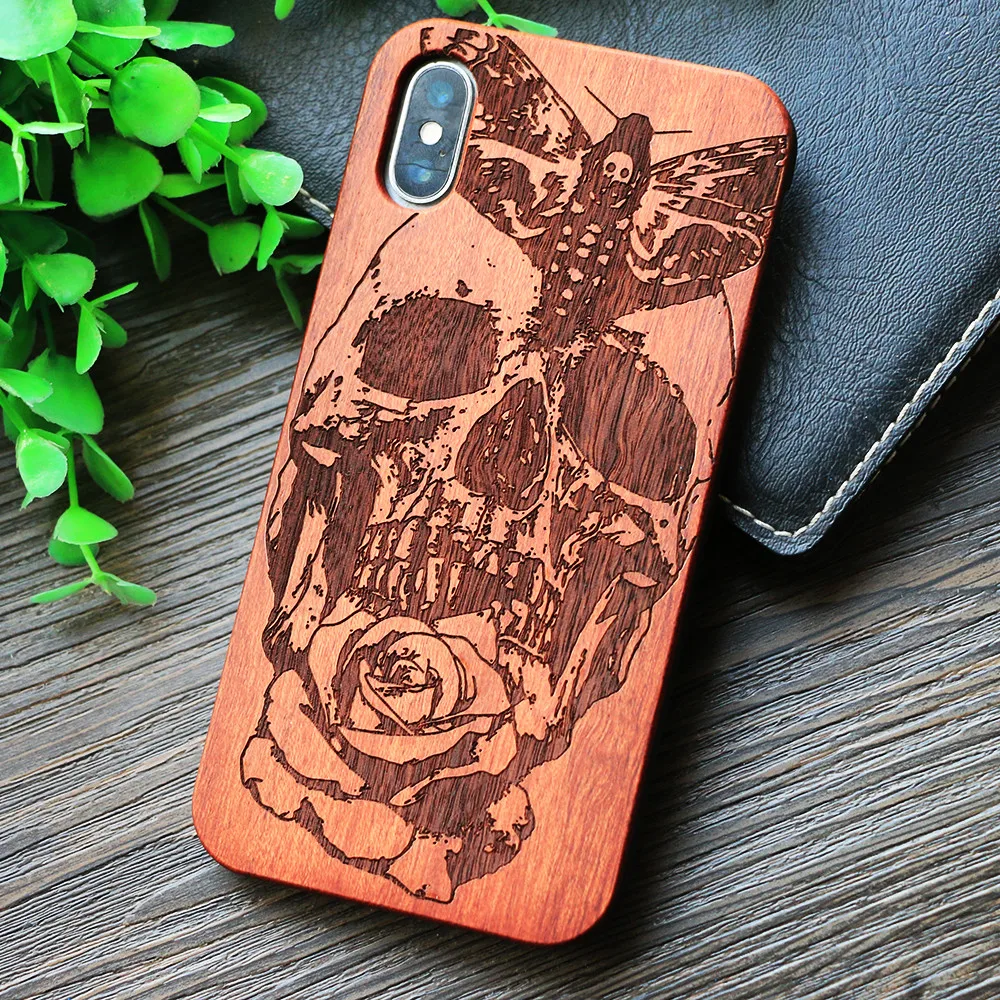 Деревянный чехол для телефона мандалы iPhone 6 6S 7 8 Plus X XS MAX XR Samsung Galaxy S7 Edge S8 Note 9
