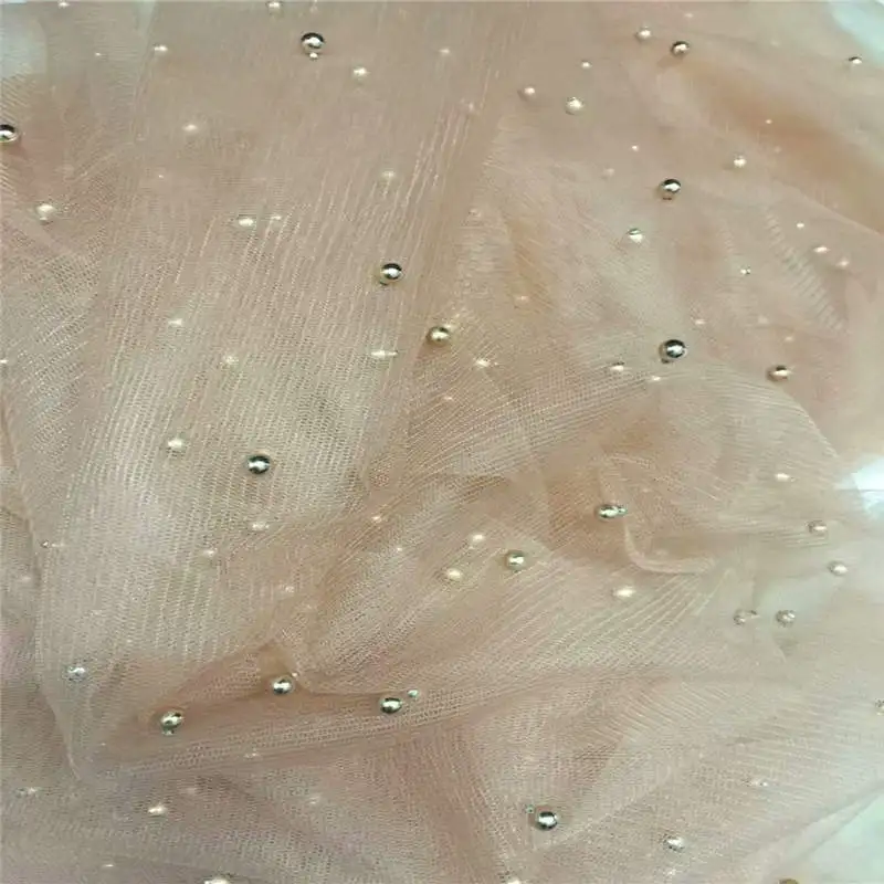 

Fashion Design Floral Embroidery Net Cloth Transparent Fabric 5+2 Yards Tulle Lace Fabric For Wedding Dress! LXF6205