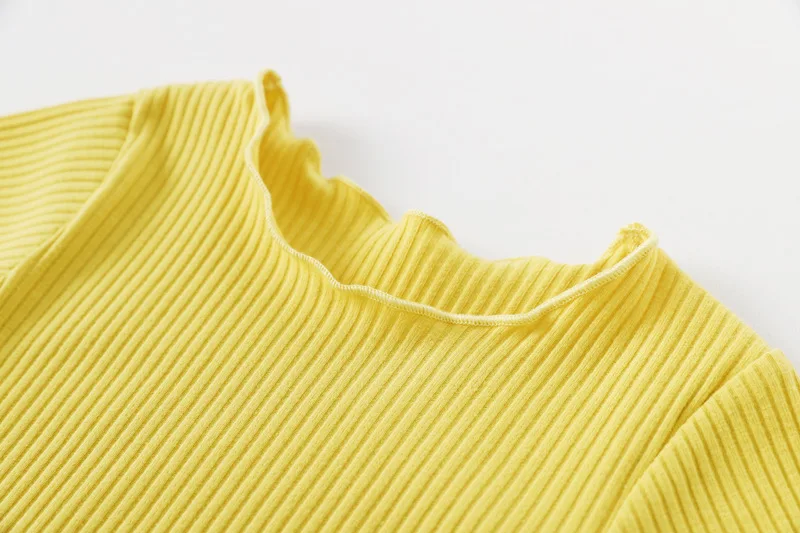 Базовые Дизайнерские однотонные летние футболки для маленьких девочек Новая